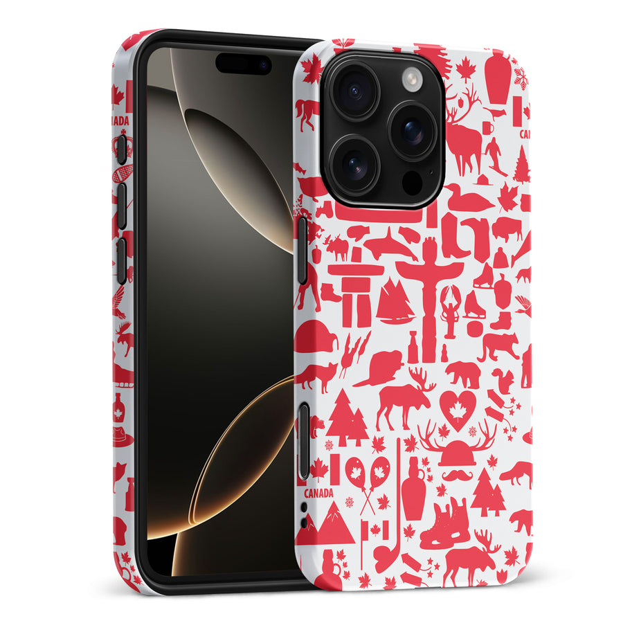 iPhone 16 Pro Max Great Canadian Icons Canadiana Phone Case - White