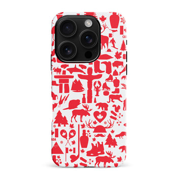iPhone 16 Pro Max Great Canadian Icons Canadiana Phone Case - White
