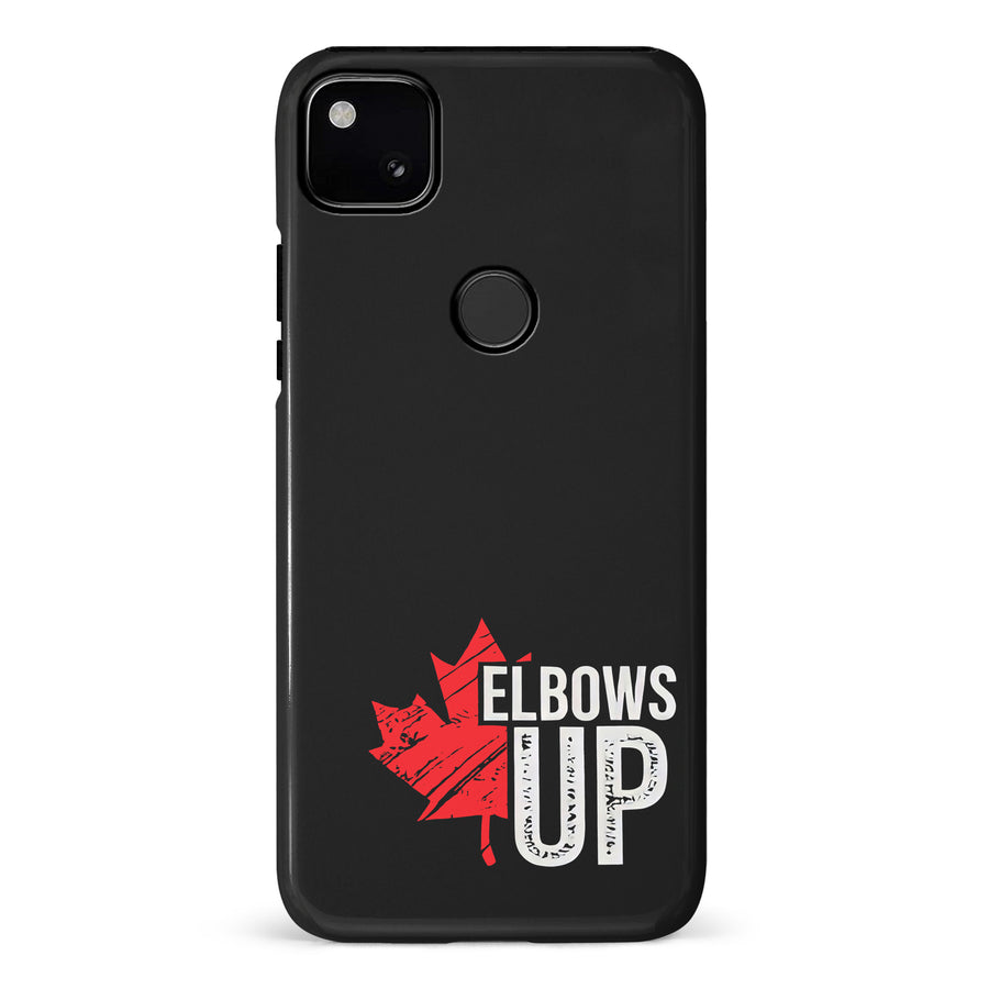 Google Pixel 4A Elbows Up Canada Phone Case - Black