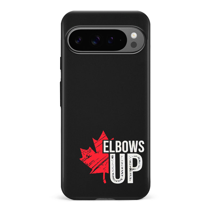 Google Pixel 9 Pro Elbows Up Canada Phone Case - Black