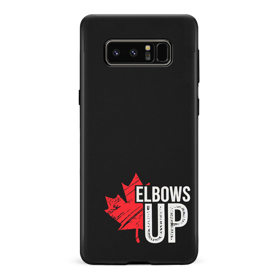 Samsung Galaxy Note 8 Elbows Up Canada Phone Case - Black