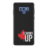 Samsung Galaxy Note 9 Elbows Up Canada Phone Case - Black