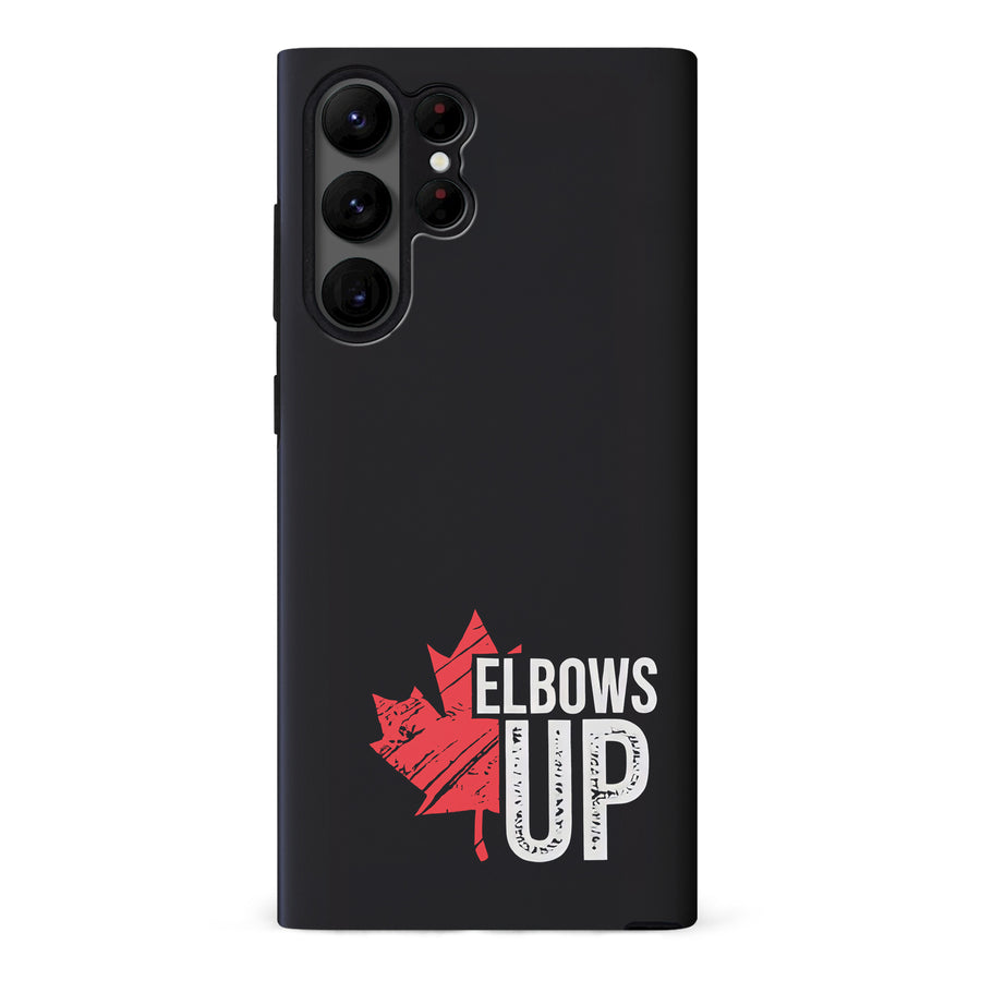 Samsung Galaxy S23 Ultra Elbows Up Canada Phone Case - Black