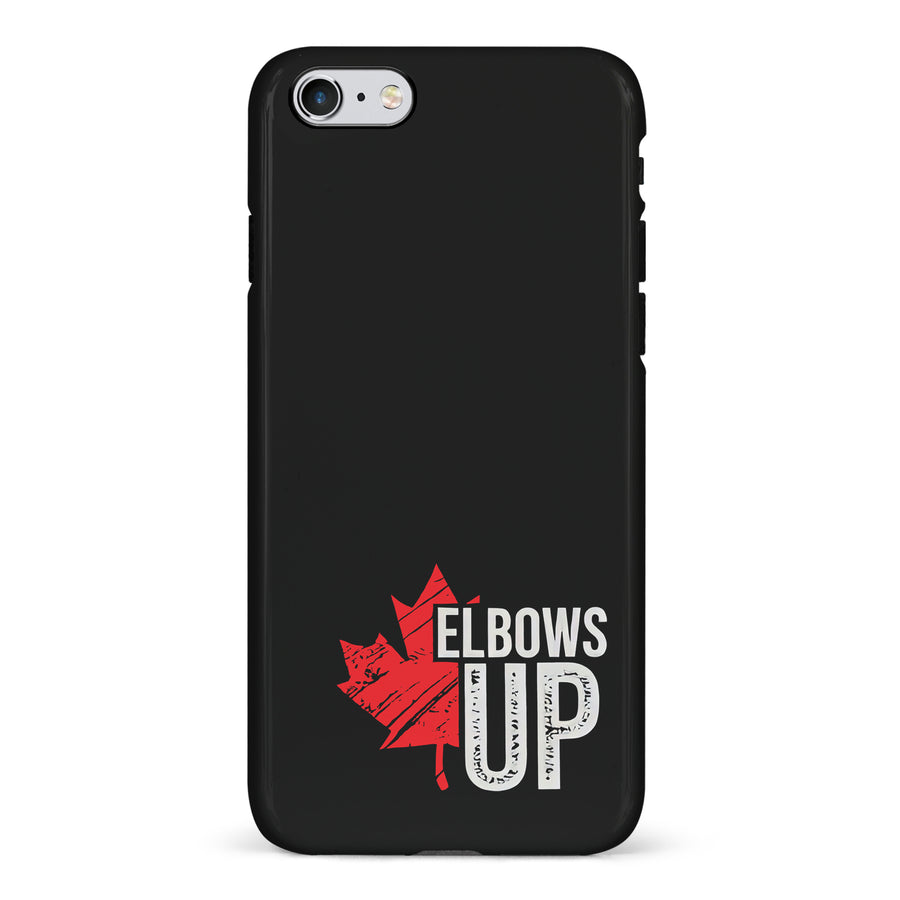 iPhone 6S Plus Elbows Up Canada Phone Case - Black