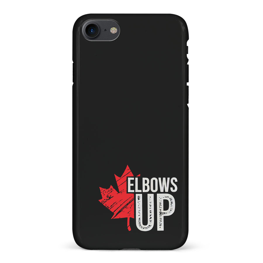 iPhone 7/8/SE Elbows Up Canada Phone Case - Black
