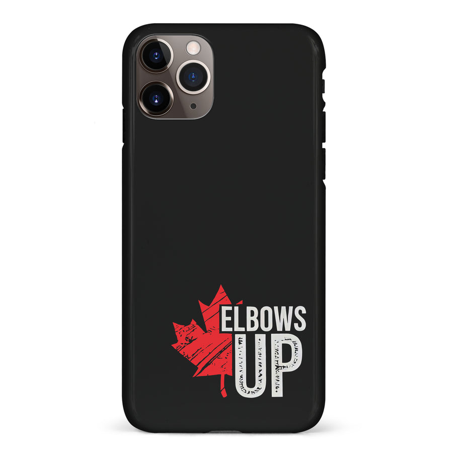 iPhone 11 Pro Max Elbows Up Canada Phone Case - Black