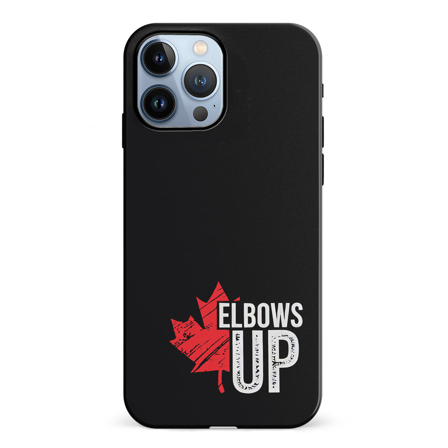 iPhone 12 Pro Elbows Up Canada Phone Case - Black
