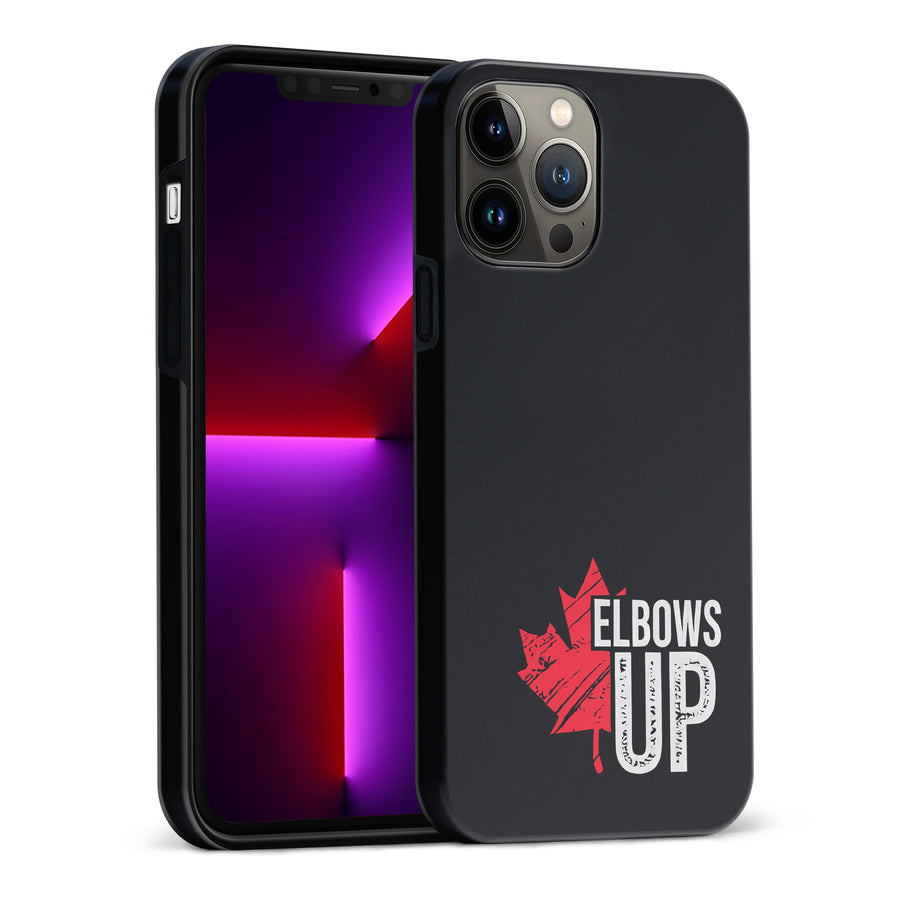 iPhone 13 Pro Max Elbows Up Canada Phone Case - Black