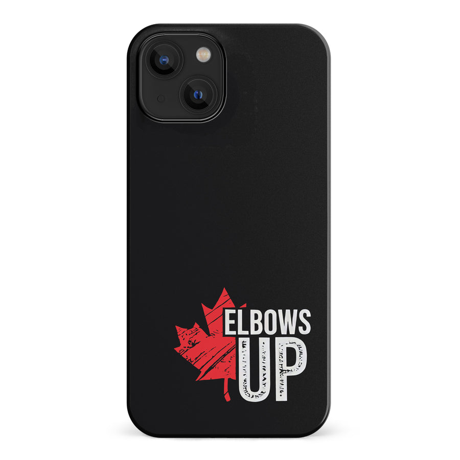 iPhone 14 Elbows Up Canada Phone Case - Black