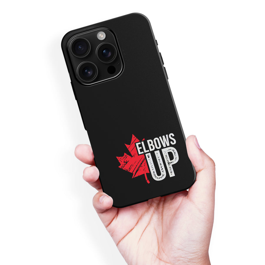 iPhone 16 Pro Max Elbows Up Canada Phone Case - Black