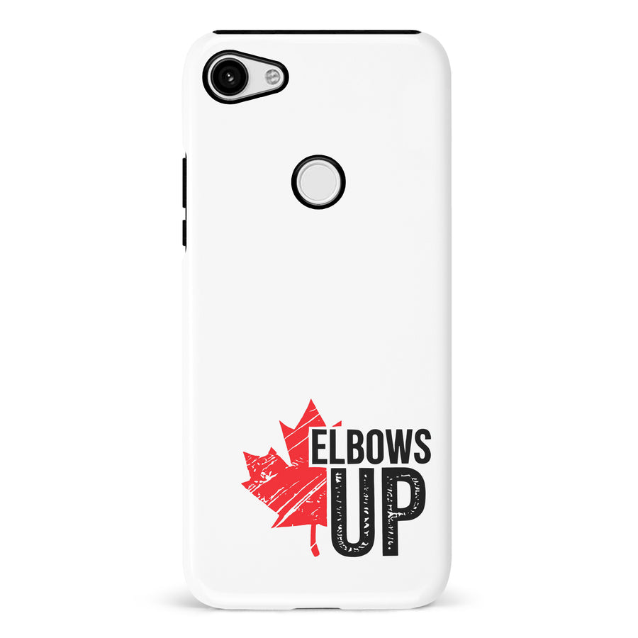 Google Pixel 3 XL Elbows Up Canada Phone Case - White