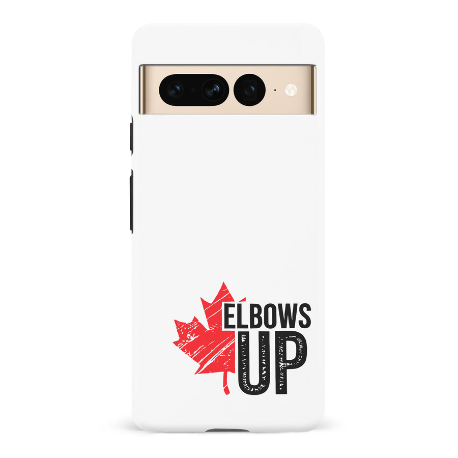 Google Pixel 7 Pro Elbows Up Canada Phone Case - White