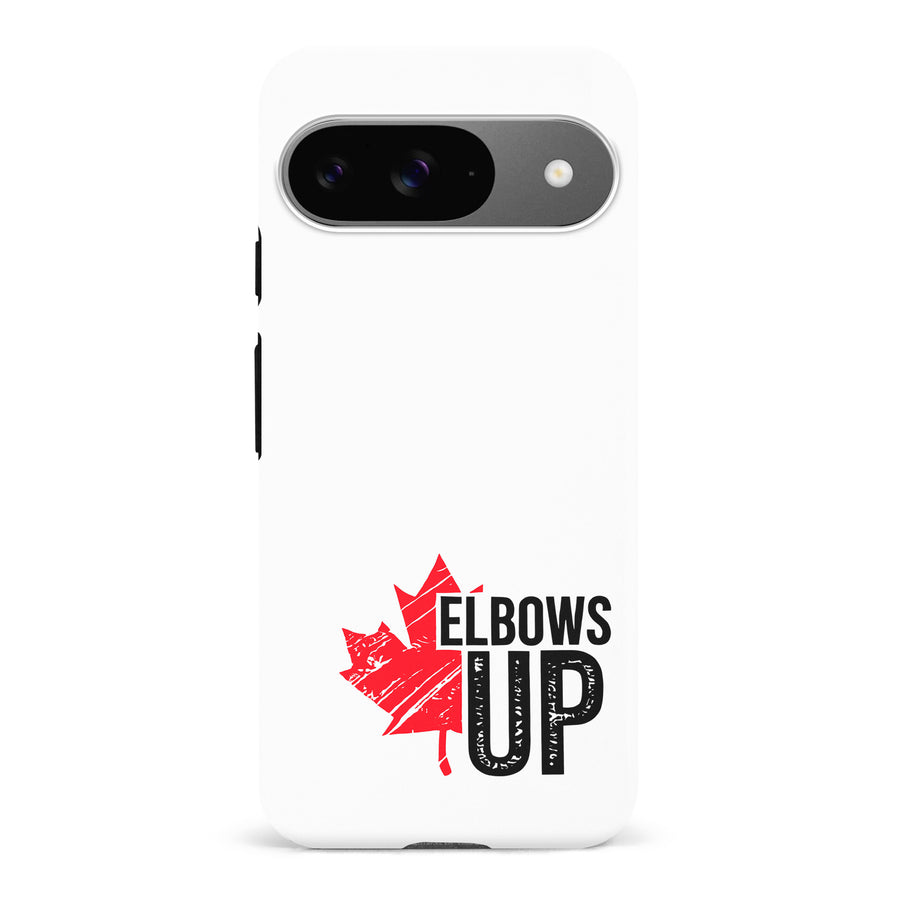 Google Pixel 9 Elbows Up Canada Phone Case - White