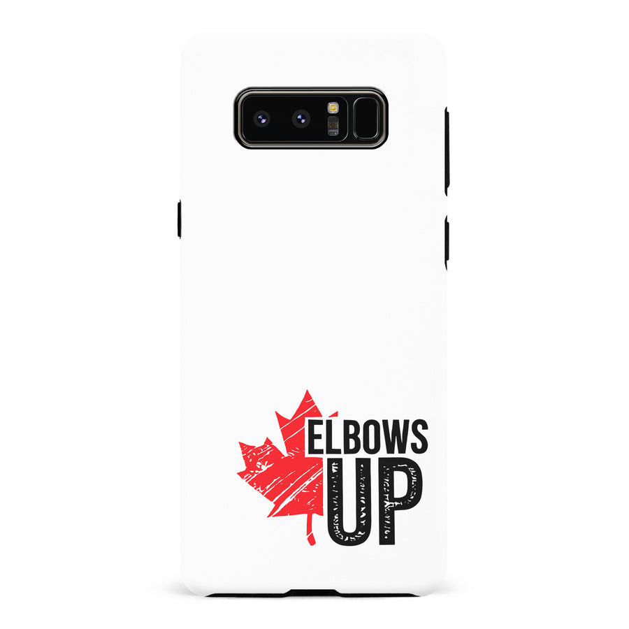 Samsung Galaxy Note 8 Elbows Up Canada Phone Case - White