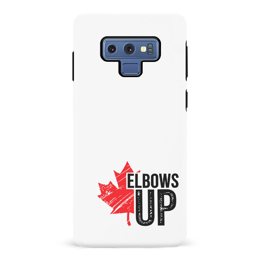Samsung Galaxy Note 9 Elbows Up Canada Phone Case - White