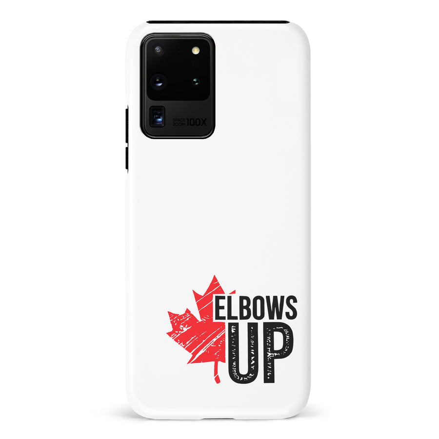 Samsung Galaxy S20 Ultra Elbows Up Canada Phone Case - White
