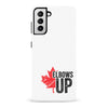 Samsung Galaxy S21 Elbows Up Canada Phone Case - White