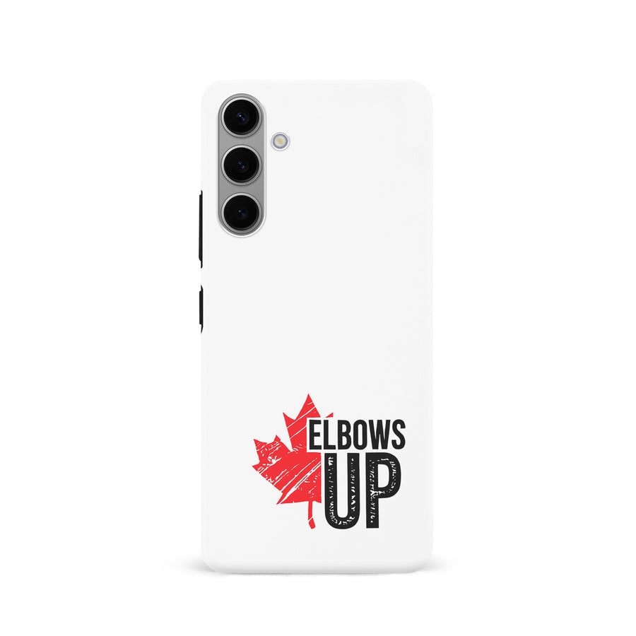 Samsung Galaxy S24 Elbows Up Canada Phone Case - White