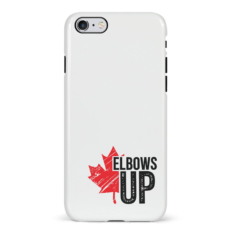 iPhone 6S Plus Elbows Up Canada Phone Case - White