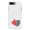 iPhone 8 Plus Elbows Up Canada Phone Case - White