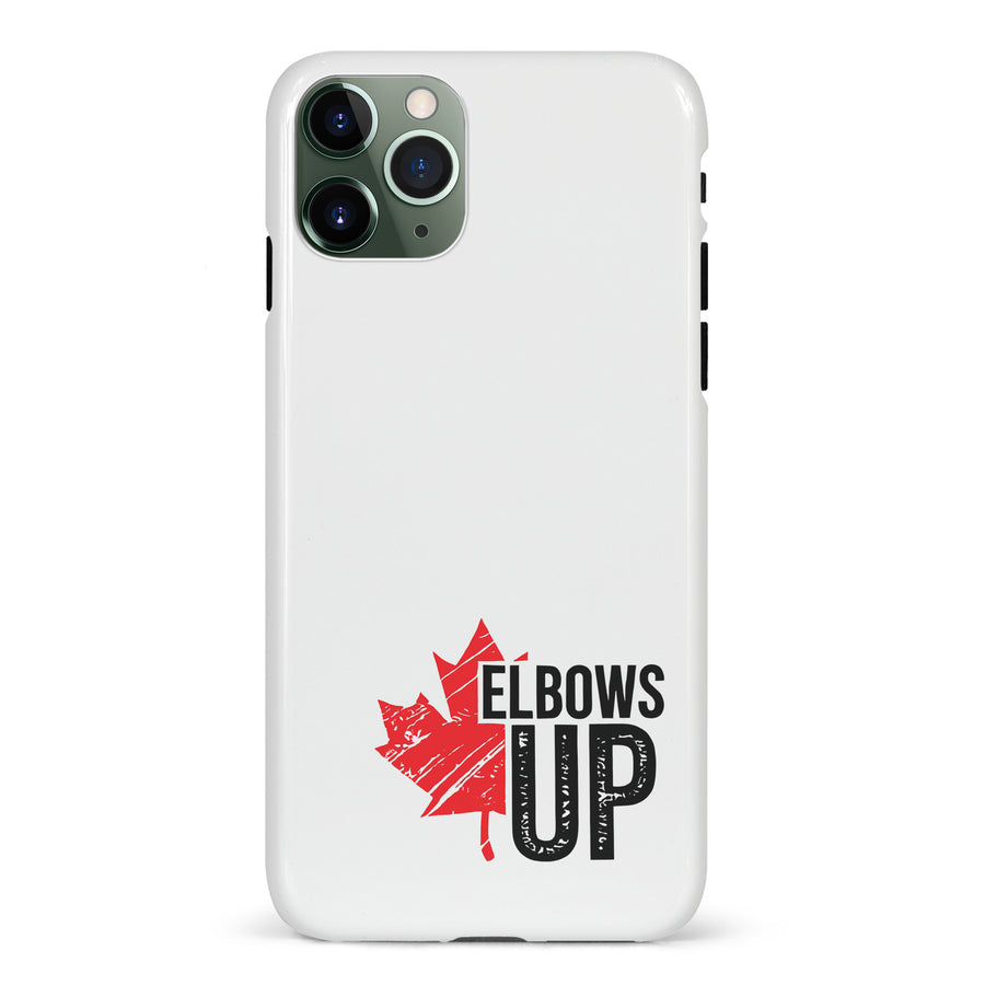 iPhone 11 Pro Elbows Up Canada Phone Case - White