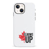 iPhone 13 Mini Elbows Up Canada Phone Case - White