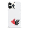iPhone 13 Pro Elbows Up Canada Phone Case - White