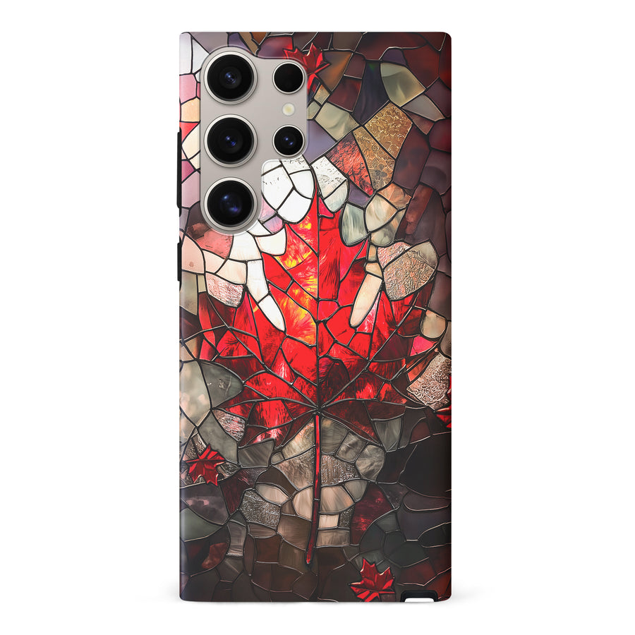 Maple Leaf Stained Glass Canadiana Phone Case