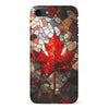 iPhone 7/8/SE Maple Leaf Stained Glass Canadiana Phone Case
