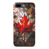iPhone 8 Plus Maple Leaf Stained Glass Canadiana Phone Case