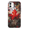 iPhone 12 Mini Maple Leaf Stained Glass Canadiana Phone Case