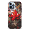iPhone 12 Pro Maple Leaf Stained Glass Canadiana Phone Case