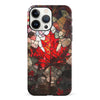 iPhone 13 Pro Maple Leaf Stained Glass Canadiana Phone Case