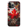 iPhone 13 Pro Max Maple Leaf Stained Glass Canadiana Phone Case