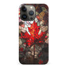 iPhone 14 Pro Maple Leaf Stained Glass Canadiana Phone Case