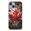iPhone 14 Plus Maple Leaf Stained Glass Canadiana Phone Case