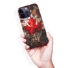 iPhone 14 Pro Max Maple Leaf Stained Glass Canadiana Phone Case