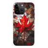 iPhone 15 Pro Max Maple Leaf Stained Glass Canadiana Phone Case