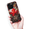 iPhone 16 Pro Max Maple Leaf Stained Glass Canadiana Phone Case