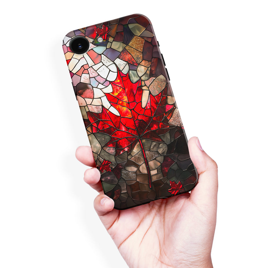 Maple Leaf Stained Glass Canadiana Phone Case