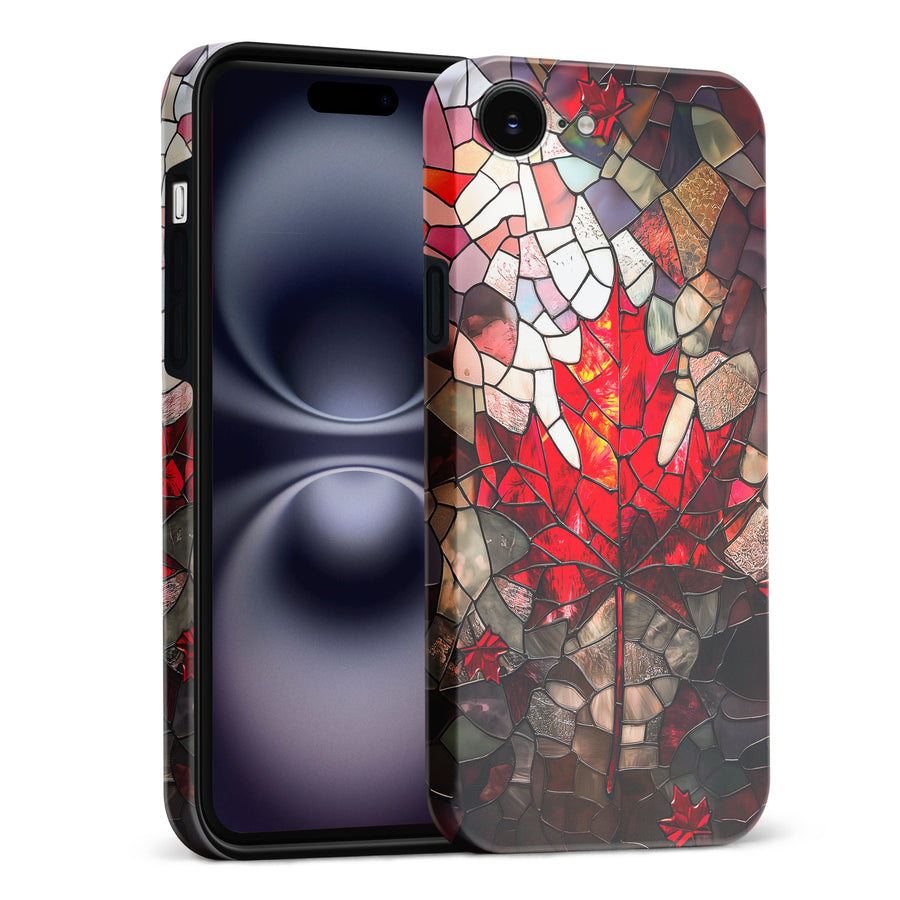 Maple Leaf Stained Glass Canadiana Phone Case