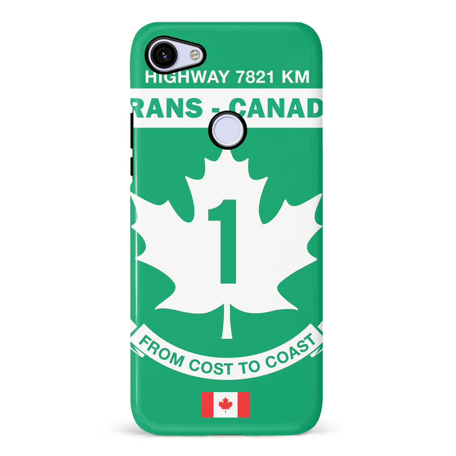 Google Pixel 3A Trans Canada Highway Sign Canadiana Phone Case