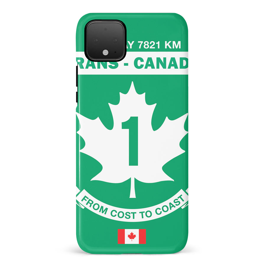 Google Pixel 4 Trans Canada Highway Sign Canadiana Phone Case