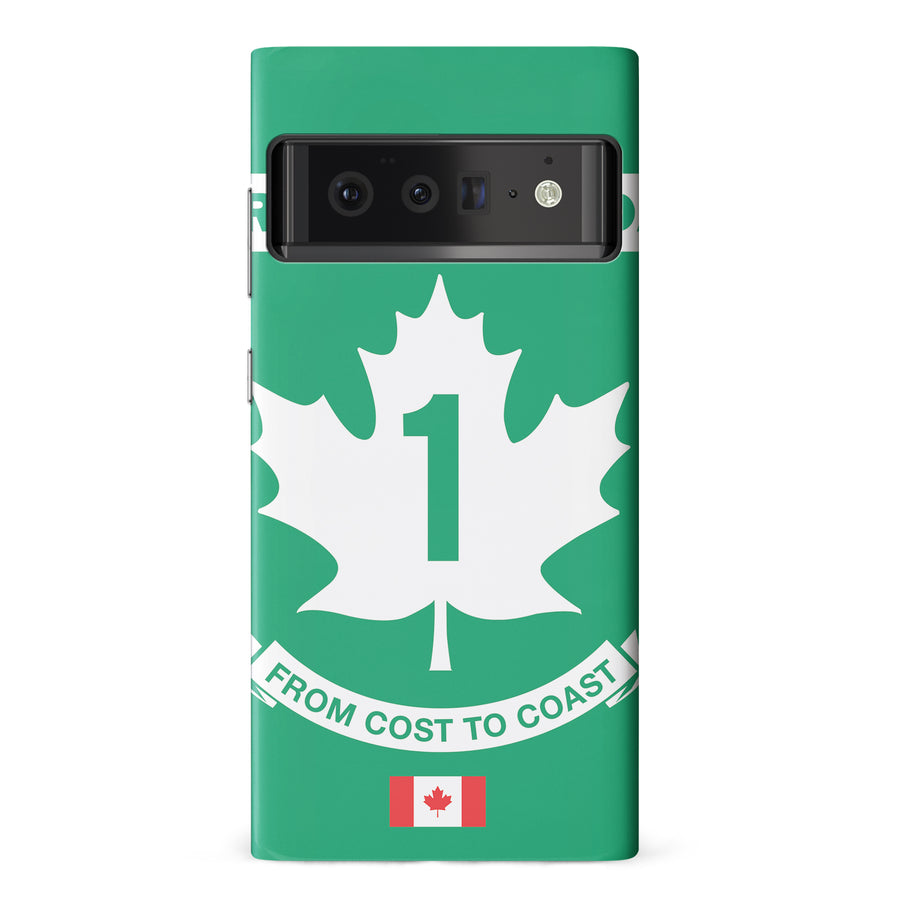 Google Pixel 6 Pro Trans Canada Highway Sign Canadiana Phone Case
