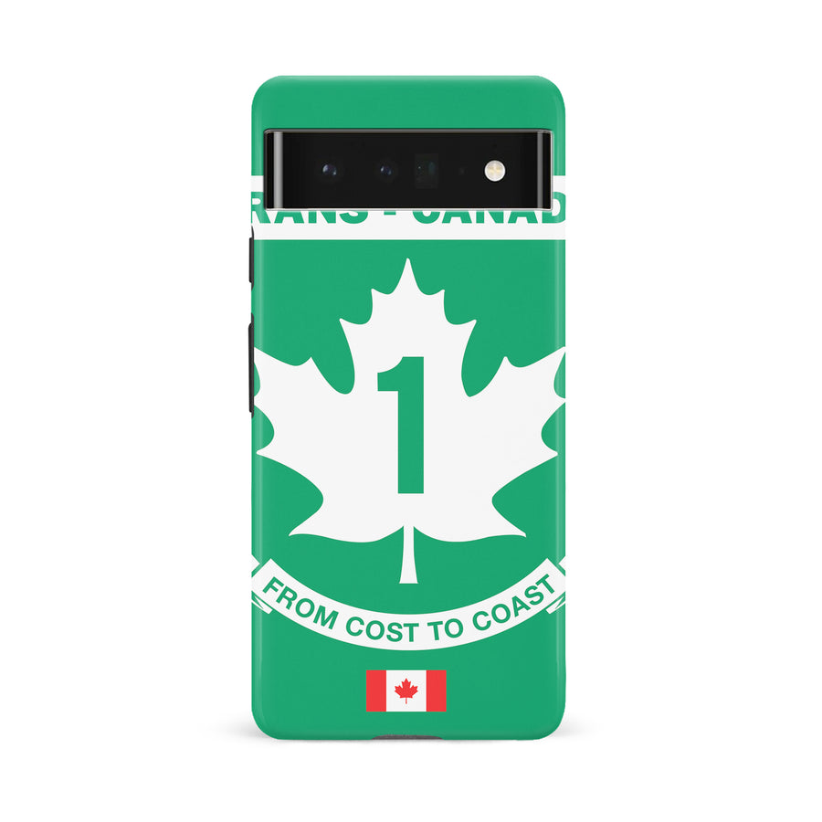 Google Pixel 6A Trans Canada Highway Sign Canadiana Phone Case