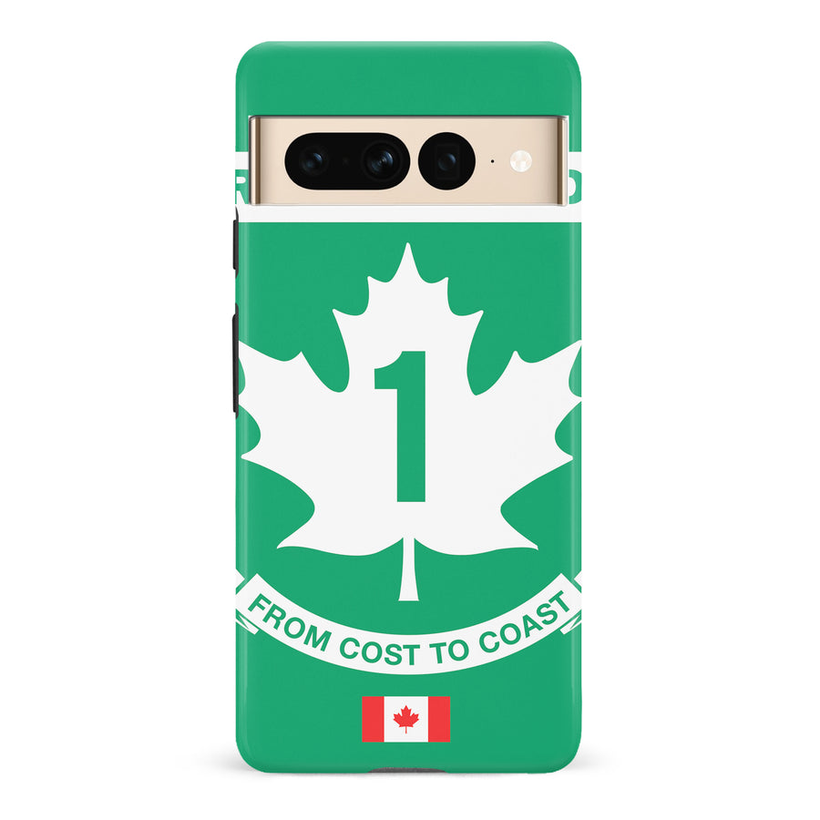 Google Pixel 7 Pro Trans Canada Highway Sign Canadiana Phone Case