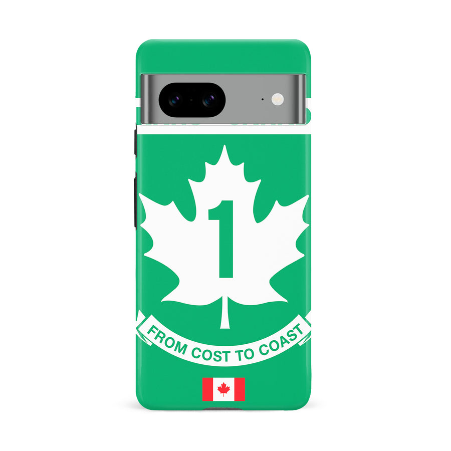 Google Pixel 8A Trans Canada Highway Sign Canadiana Phone Case