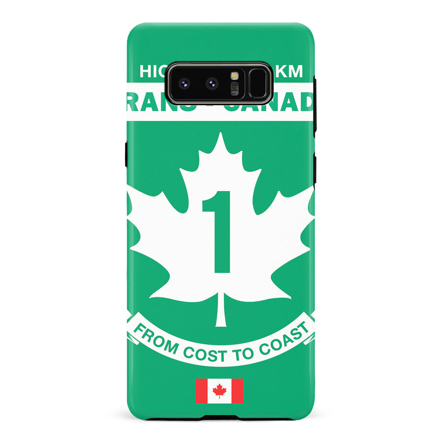 Samsung Galaxy Note 8 Trans Canada Highway Sign Canadiana Phone Case