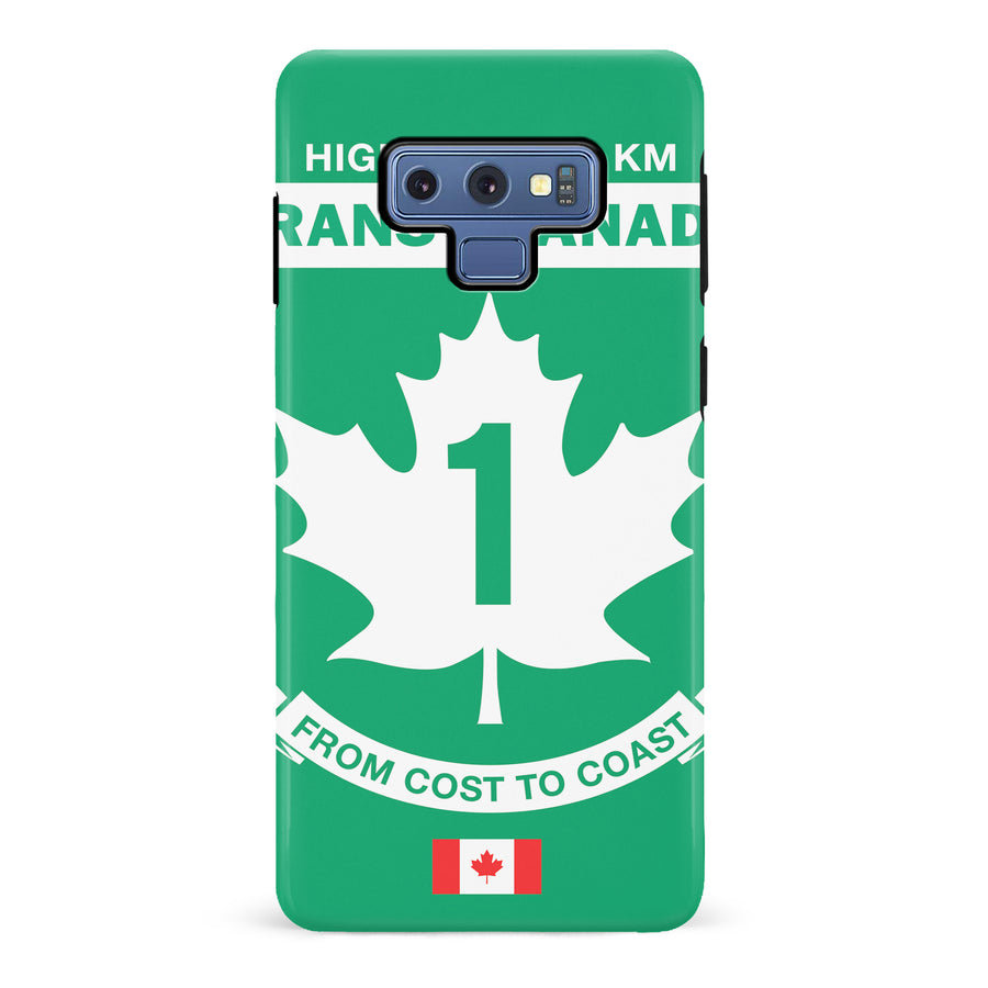Samsung Galaxy Note 9 Trans Canada Highway Sign Canadiana Phone Case