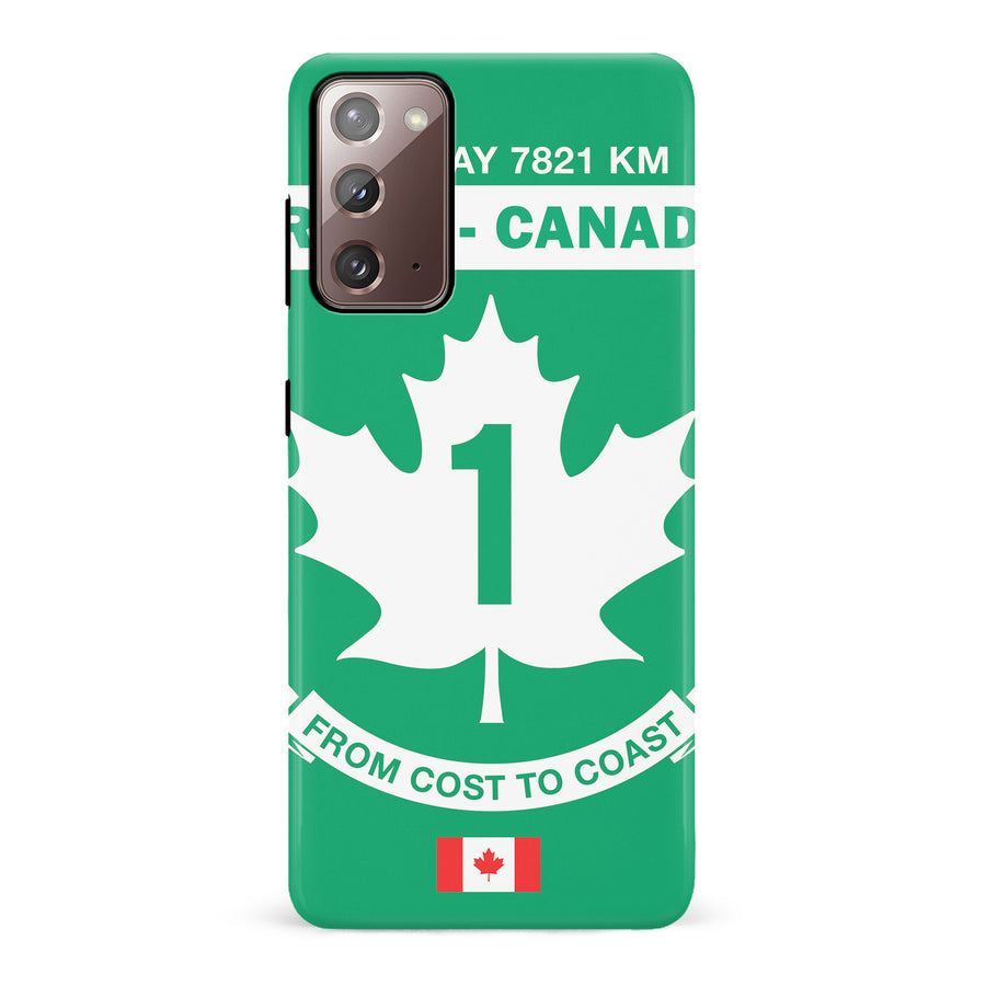Samsung Galaxy Note 20 Trans Canada Highway Sign Canadiana Phone Case